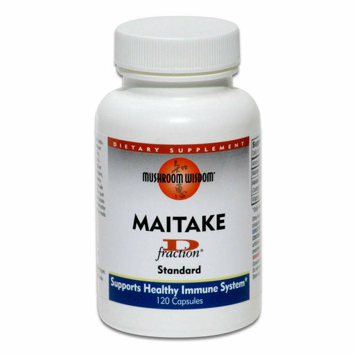 Mushroom Wisdom Maitake D-Fraction Standard, 120 capsules, front of bottle