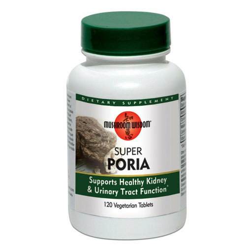 Mushroom Wisdom Super Poria, 120 vegetarian tablets, front of bottle