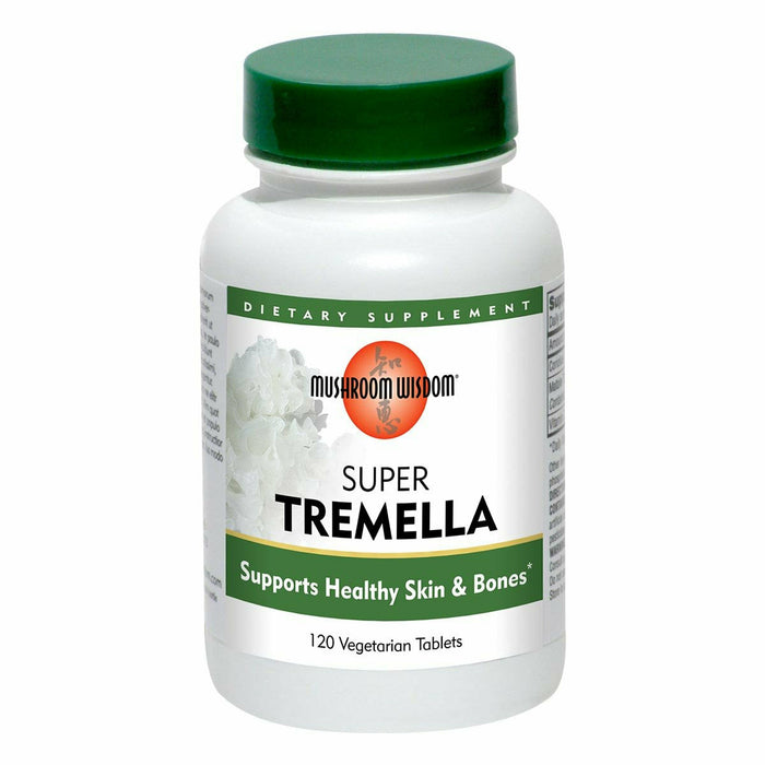 Mushroom Wisdom Super Tremella, 120 vegetarian tablets, front of bottle