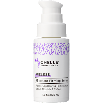 MyChelle Dermaceuticals G2 Instant Firming Serum, 1 fl oz, front of pump bottle
