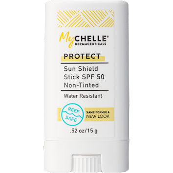MyChelle Dermaceuticals Sun Shield Stick SPF 50 Non-Tinted, 0.5 oz, front of stick