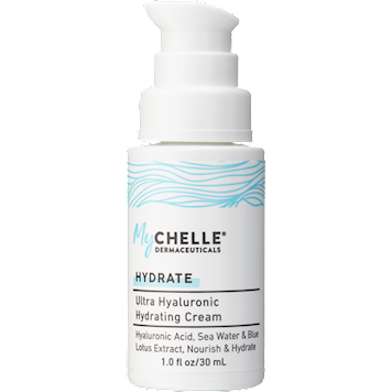 MyChelle Dermaceuticals Ultra Hyaluronic Hydrating Cream, 1 fl oz, front of pump bottle