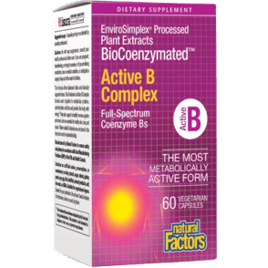 Natural Factors BioCoenzymated Active B Complex, 60 capsules, front of box