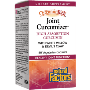 Natural Factors CurcuminRich Joint Curcumizer, 60 veg capsules, front of box
