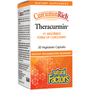 Natural Factors CurcuminRich Theracurmin, 30 veg capsules, front of box