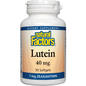 Natural Factors Lutein 40 mg, 30 softgels, front of bottle