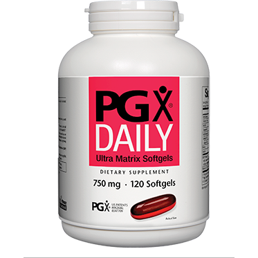 Natural Factors PGX Daily Ultra Matrix 750 mg, 120 softgels, front of bottle