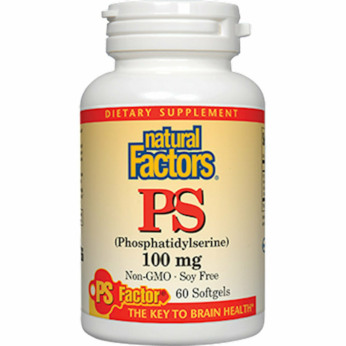 Natural Factors PS Phosphatidylserine 100 mg, 60 softgels, front of bottle