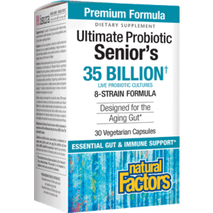 Natural Factors Ultimate Probiotic Senior's 35 Billion, 30 veg capsules, front of box