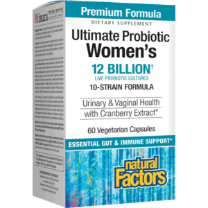 Natural Factors Ultimate Probiotic Women's 12 Billion, 60 veg capsules, front of box