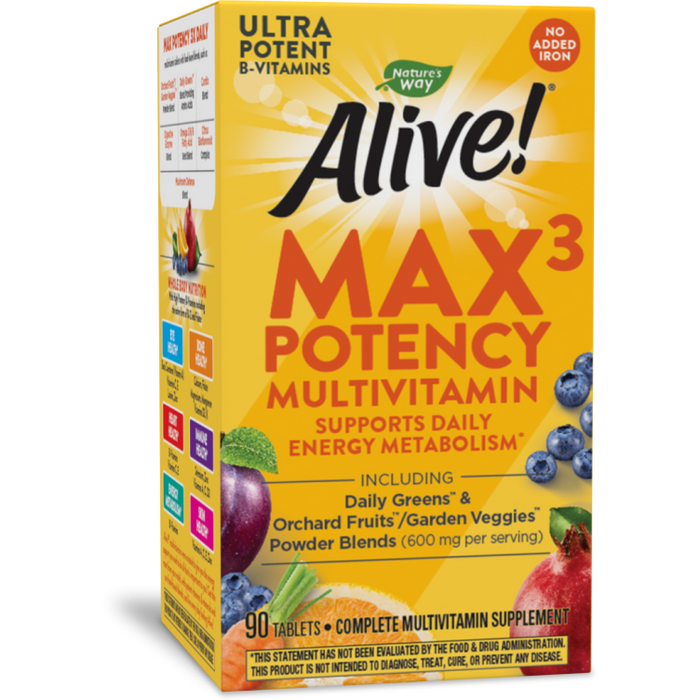 Nature's Way Alive! Max3 Daily Multi, 90 tablets, front of bottle