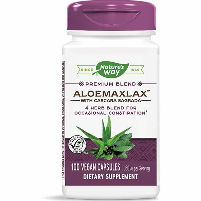Nature's Way Aloe Max Lax, 100 capsules, front of bottle