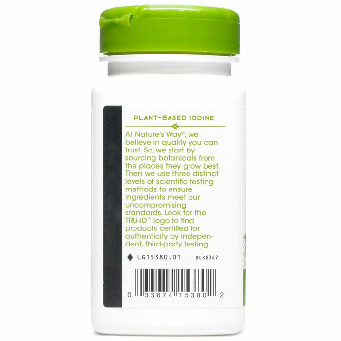 Nature's Way Bladderwrack 580 mg 100 vegetarian capsules label information panel 2