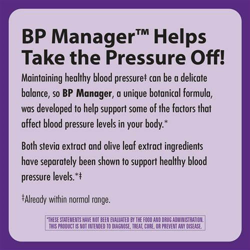 Nature's Way BP Manager 90 tablets label information panel 2