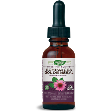 Nature's Way Echinacea Goldenseal Alcohol Free, 1 oz, front of bottle
