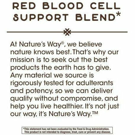 Nature's Way Energizing Iron 90 softgels label information panel