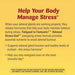 Nature's Way Fatigued/Fantastic Adrenal Stress 60 capsules label information panel
