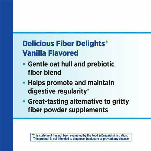 Nature's Way Fiber Delights Vanilla 60 chewables label information panel