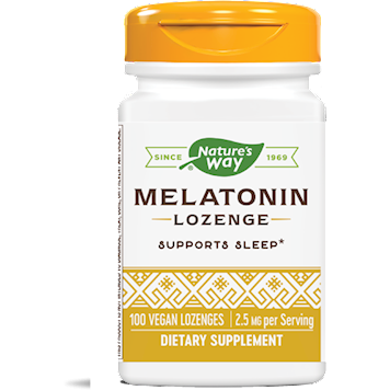 Nature's Way Melatonin 2.5 mg, 100 lozenges, front of bottle