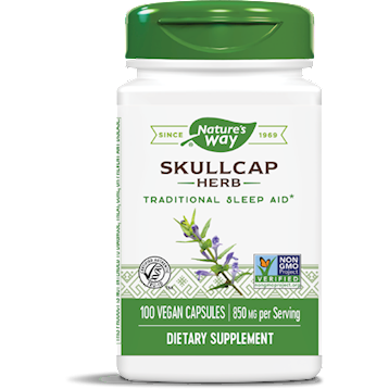 Nature's Way Skullcap Herb 425 mg, 100 capsules, front of bottle