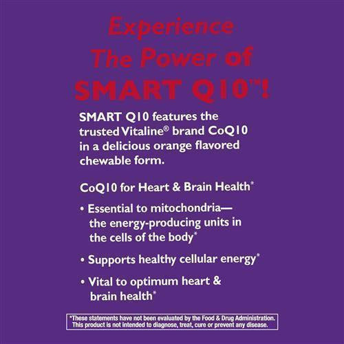 Nature's Way SMART Q10 CoQ10 Orange Creme 100 mg 30 chewables label information panel