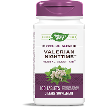 Nature's Way Valerian Nighttime, 100 tablets, front of bottle