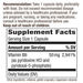 Nature's Way Vitamin B6 50 mg 100 capsules supplement facts label