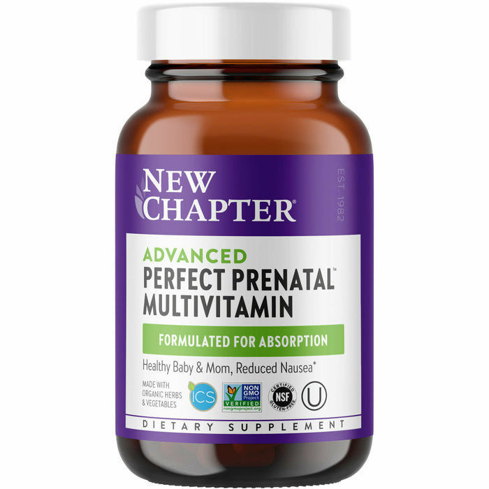 New Chapter Advanced Perfect Prenatal Multivitamin, front of bottle