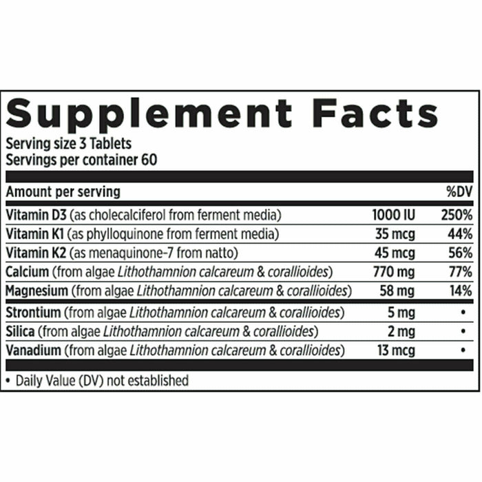 New Chapter Bone Strength Take Care 180 tablets supplement facts label