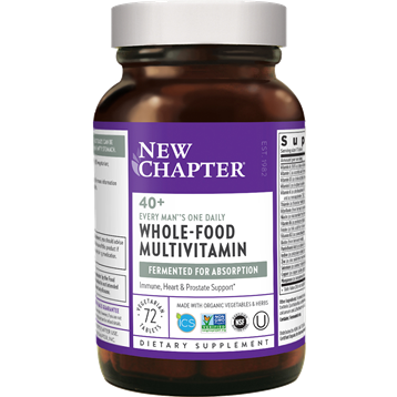 New Chapter Every Man's One Daily 40+ Multivitamin, 72 tablets, front of bottle