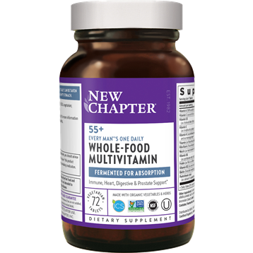 New Chapter Every Man's One Daily 55+ Multivitamin, 72 tablets, front of bottle