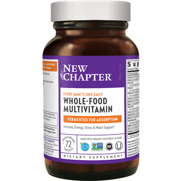 New Chapter Every Man's One Daily Multivitamin, 72 tablets, front of bottle
