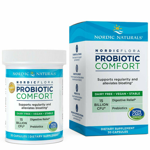 Nordic Naturals Nordic Flora Probiotic Comfort, 30 capsules, front of bottle