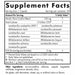 Nordic Naturals Nordic Flora Probiotic Comfort 30 capsules supplement facts label