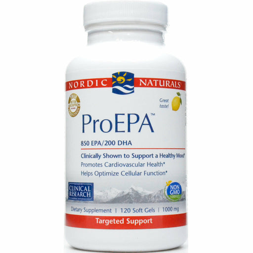 Nordic Naturals ProEPA Lemon, 120 softgels, front of bottle