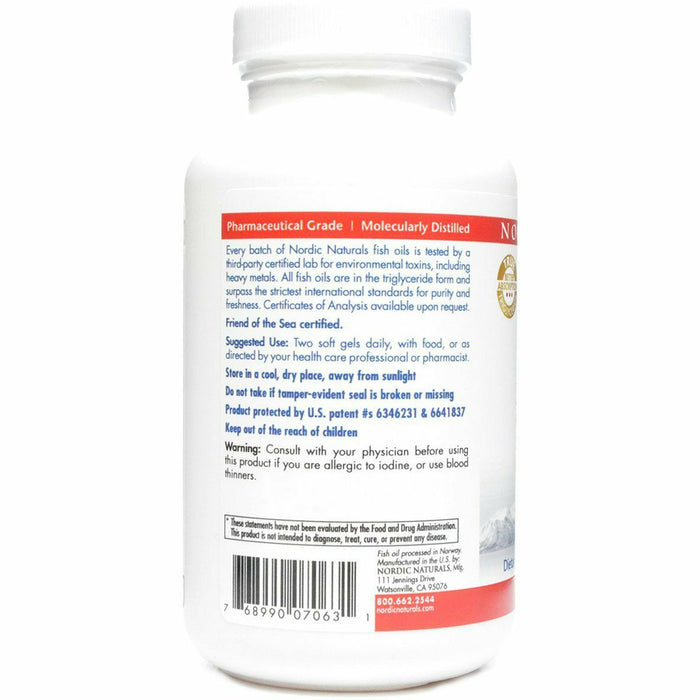 Nordic Naturals ProEPA Xtra 1000 mg 120 softgels suggested use label