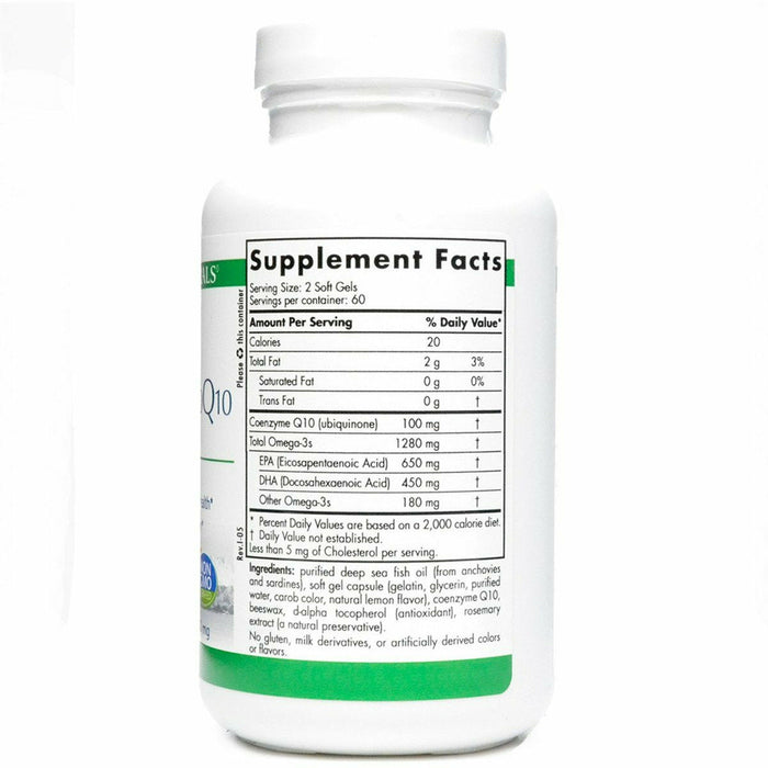 Pro Omega CoQ10 120 gels by Nordic Naturals Supplement Facts Label
