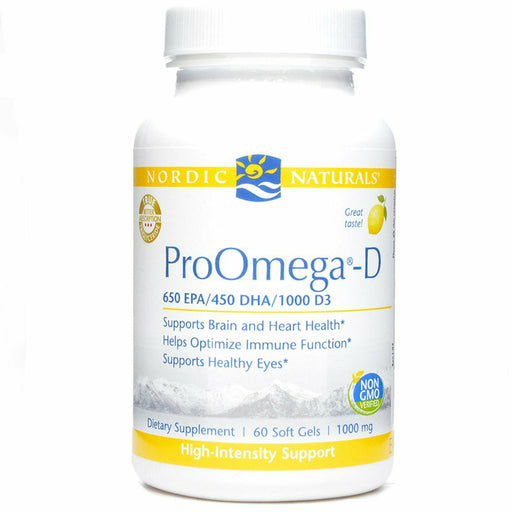 ProOmega-D Lemon Flavor 1000 mg 60 gels by Nordic Naturals