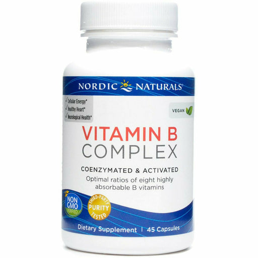 Nordic Naturals Vitamin B Complex, 45 capsules, front of bottle