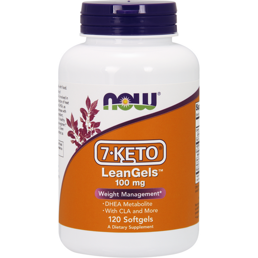 NOW 7-KETO LeanGels 100 mg, 120 softgels, front of bottle