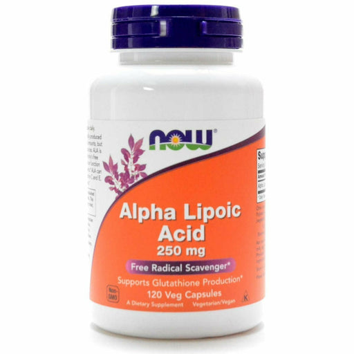 NOW Alpha Lipoic Acid 250 mg, 120 veg capsules, front of bottle