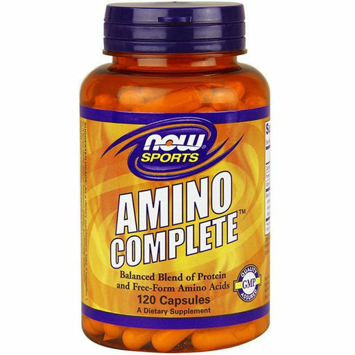 NOW Amino Complete, 120 capsules, front of bottle