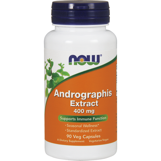 NOW Andrographis Extract 400 mg, 90 veg capsules, front of bottle