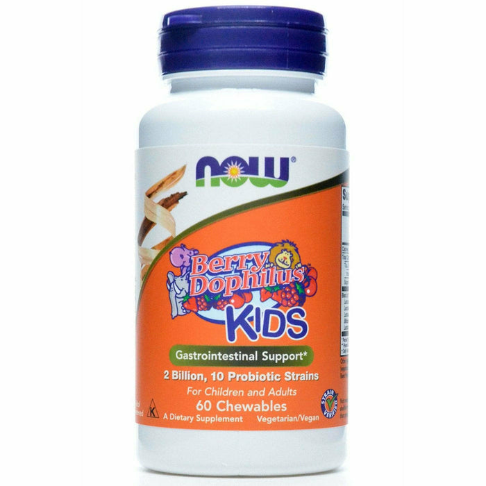 NOW BerryDophilus, 60 chewables, front of bottle