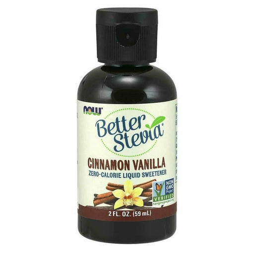 NOW Better Stevia Cinnamon-Vanilla, 2 oz, front of bottle