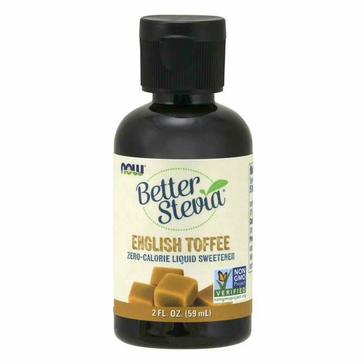 NOW Better Stevia English Toffee, 2 oz, front of bottle