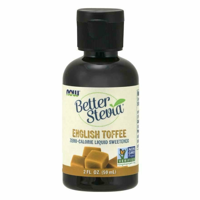 NOW Better Stevia English Toffee, 2 oz, front of bottle