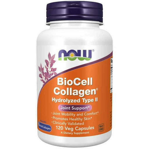 NOW BioCell Collagen, 120 veg capsules, front of bottle