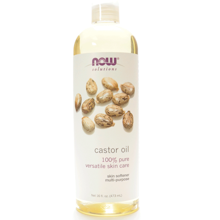 NOW Castor Oil, 16 fl oz, front of bottle