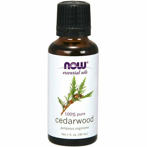 NOW Cedarwood Oil, 1 oz, front of bottle